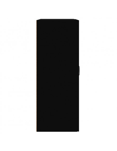 Armadietto Pensile a Parete Nero 69,5x32,5x90 cm