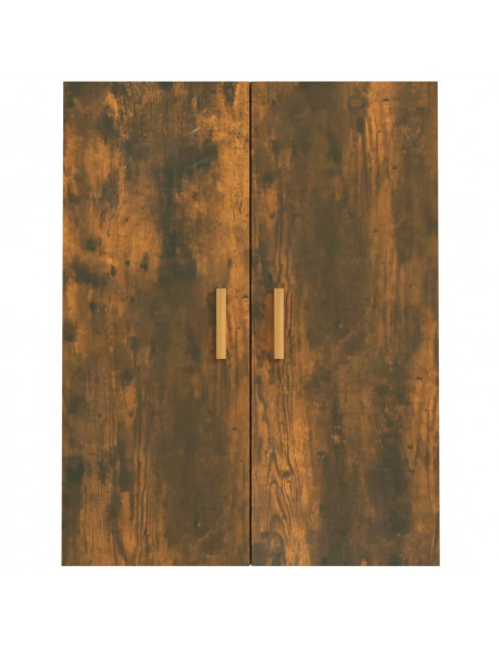 Armadietto Pensile a Parete Rovere Fumo 69,5x34x90 cm