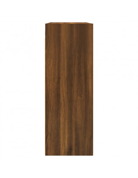 Armadietto Pensile a Parete Rovere Marrone 69,5x32,5x90 cm