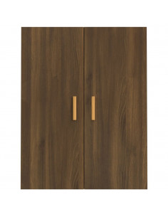 Armadietto Pensile a Parete Rovere Marrone 69,5x34x90 cm