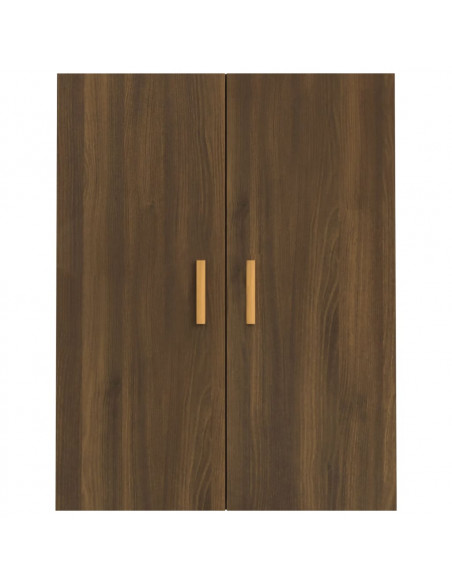 Armadietto Pensile a Parete Rovere Marrone 69,5x34x90 cm