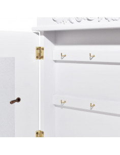 Armadietto per Chiavi con Cornice Foto Bianco