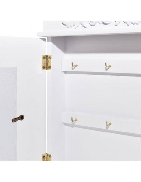 Armadietto per Chiavi con Cornice Foto Bianco