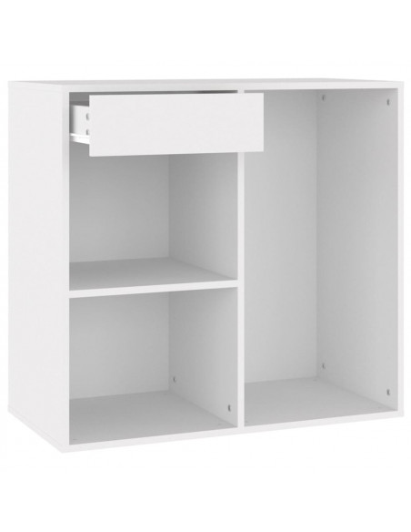 Armadietto per Cosmetici Bianco 80x40x75cm in Legno Multistrato