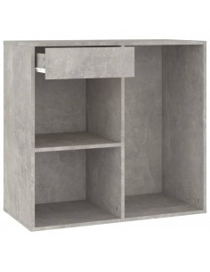 Armadietto per Cosmetici Grigio Cemento 80x40x75 cm in Legno