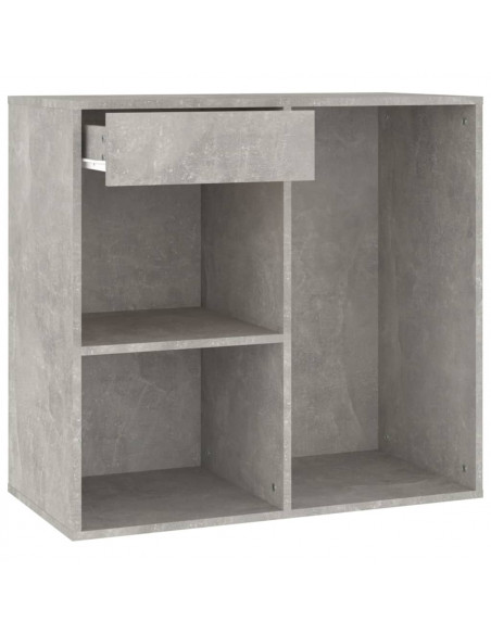 Armadietto per Cosmetici Grigio Cemento 80x40x75 cm in Legno