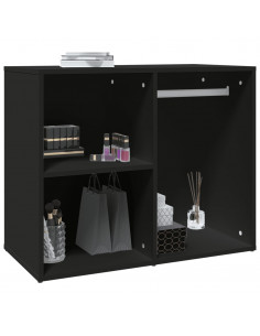 Armadietto per Cosmetici Nero 80x40x65 cm in Legno Multistrato