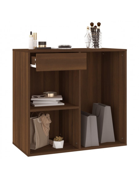 Armadietto per Cosmetici Rovere Marrone 80x40x75 cm in Legno