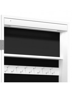 Armadietto Portagioie a Specchio Luci a LED Autoportante Bianco