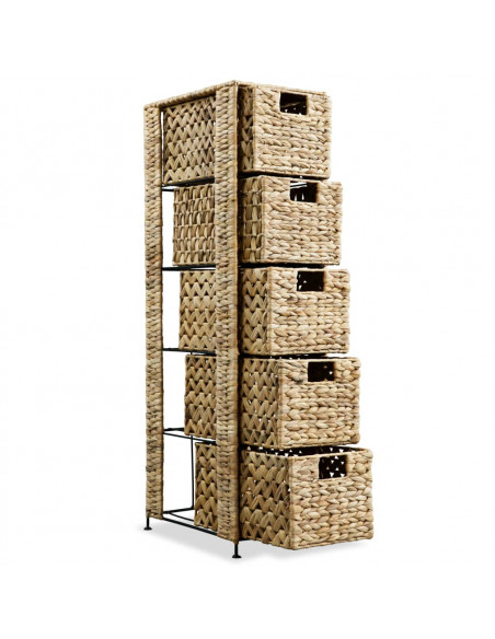 Armadietto Portaoggetti 5 Cesti 25,5x37x100 cm Giacinto d'Acqua