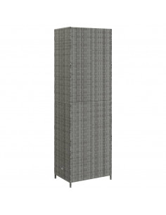 Armadietto Portaoggetti da Giardino 59x40x180 cm in Polyrattan