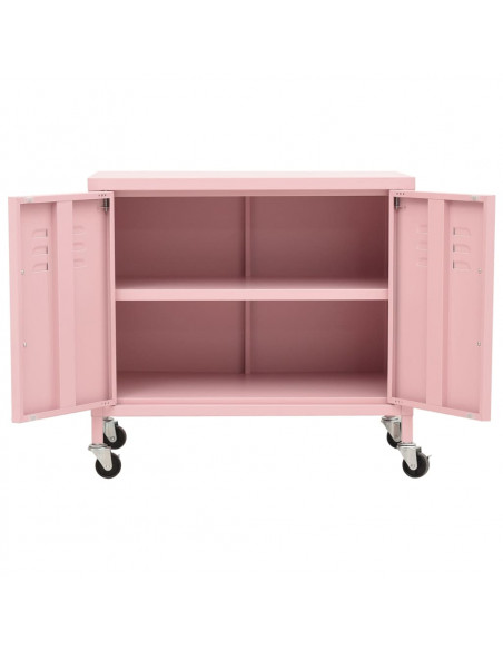 Armadietto Rosa 60x35x56 cm in Acciaio