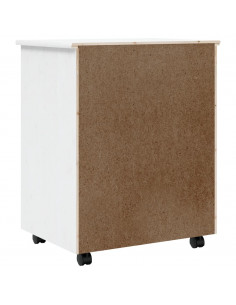 Armadietto Rotante con Cassetti MOSS Bianco Legno Massello Pino