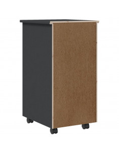 Armadietto Rotante con Cassetti MOSS Grigio Legno Massello Pino