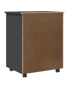 Armadietto Rotante con Cassetti MOSS Grigio Legno Massello Pino