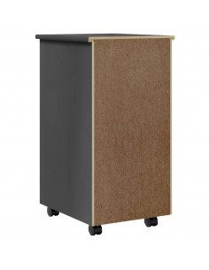 Armadietto Rotante con Cassetti MOSS Grigio Legno Massello Pino