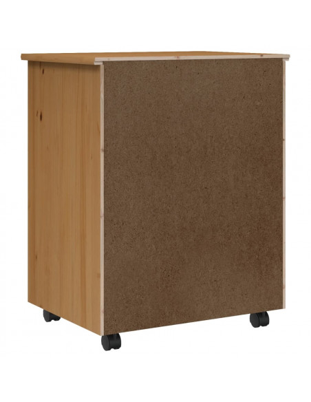 Armadietto Rotante con Cassetti MOSS Miele Legno Massello Pino
