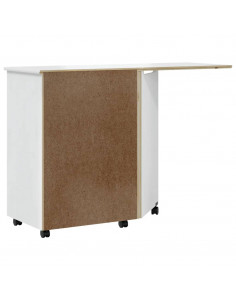 Armadietto Rotante con Scrivania MOSS Bianco Massello di Pino