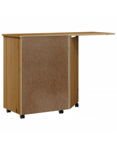 Armadietto Rotante con Scrivania MOSS Miele Legno Massello Pino