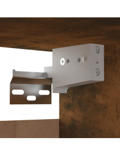 Armadietto TV Montato a Parete Rovere Fumo 30,5x30x30 cm