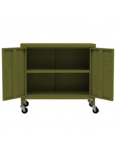 Armadietto Verde Oliva 60x35x56 cm in Acciaio