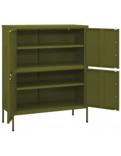 Armadietto Verde Oliva 80x35x101,5 cm in Acciaio