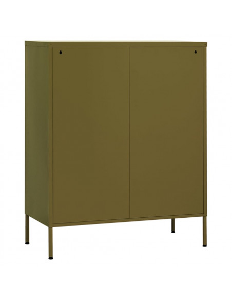 Armadietto Verde Oliva 80x35x101,5 cm in Acciaio