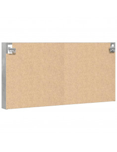 Armadietto Vetrina Grigio Cemento 100x8,5x50 cm Multistrato