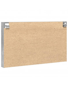 Armadietto Vetrina Grigio Cemento 100x8,5x58 cm Multistrato