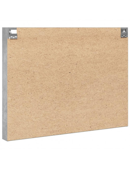 Armadietto Vetrina Grigio Cemento 100x8,5x75 cm Multistrato