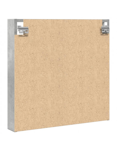 Armadietto Vetrina Grigio Cemento 60x8,5x58 cm Multistrato