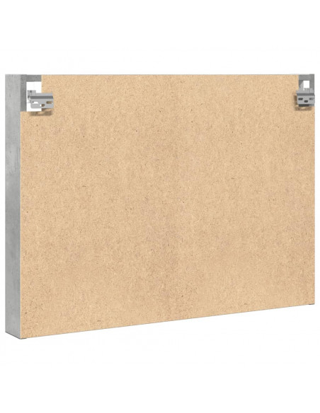 Armadietto Vetrina Grigio Cemento 80x8,5x58 cm Multistrato