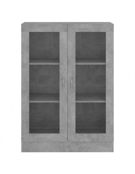 Armadietto Vetrina Grigio Cemento 82,5x30,5x115 cm Multistrato