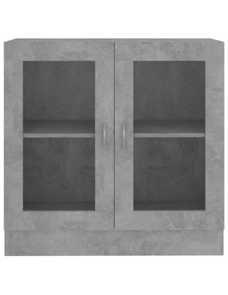 Armadietto Vetrina Grigio Cemento 82,5x30,5x80 cm Multistrato