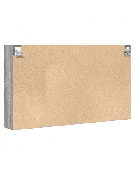 Armadietto Vetrina Grigio Sonoma 100x15x58 cm Legno Multistrato