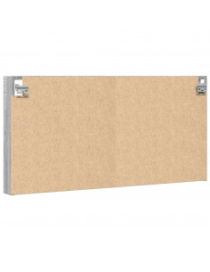 Armadietto Vetrina Grigio Sonoma 100x8,5x50cm Legno Multistrato