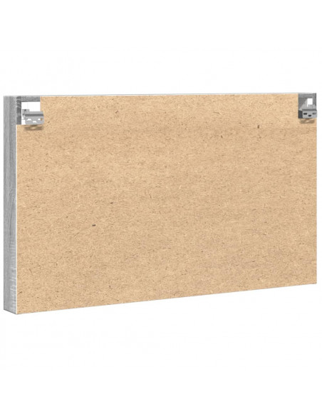 Armadietto Vetrina Grigio Sonoma 100x8,5x58cm Legno Multistrato