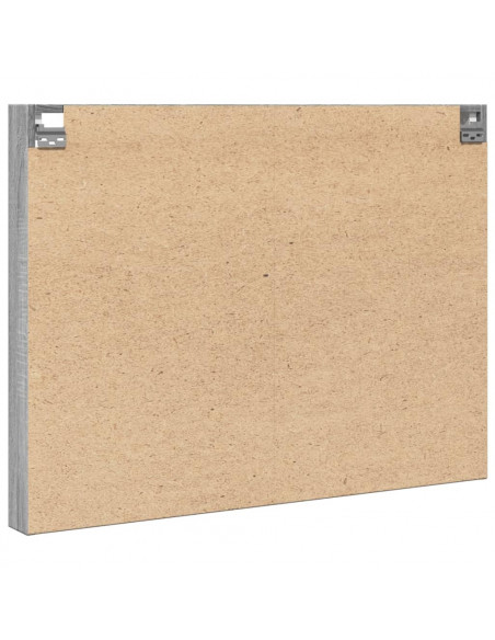 Armadietto Vetrina Grigio Sonoma 100x8,5x75cm Legno Multistrato