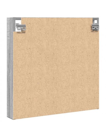 Armadietto Vetrina Grigio Sonoma 60x8,5x58 cm Legno Multistrato