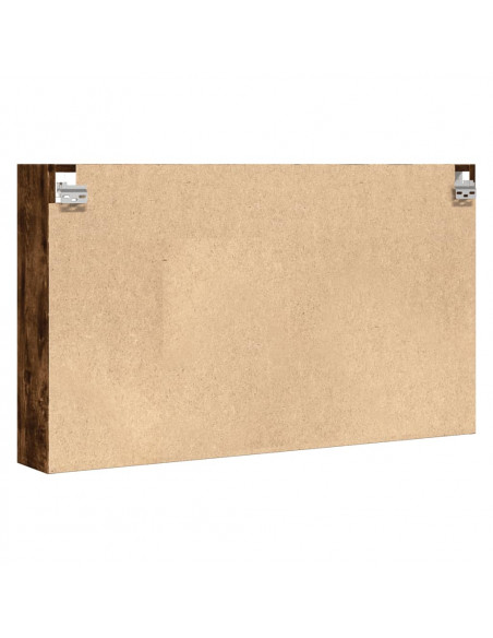 Armadietto Vetrina Rovere Fumo 100x15x58 cm Legno Multistrato