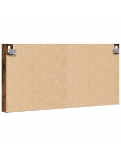 Armadietto Vetrina Rovere Fumo 100x8,5x50 cm Legno Multistrato