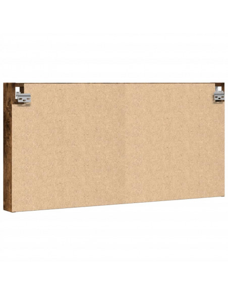 Armadietto Vetrina Rovere Fumo 100x8,5x50 cm Legno Multistrato