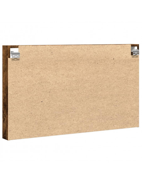 Armadietto Vetrina Rovere Fumo 100x8,5x58 cm Legno Multistrato