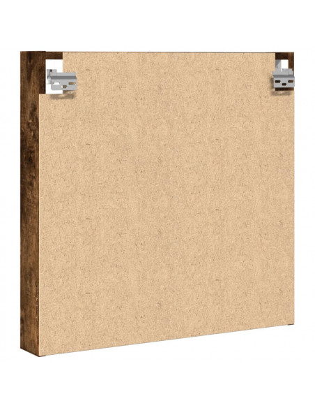 Armadietto Vetrina Rovere Fumo 60x8,5x58 cm Legno Multistrato