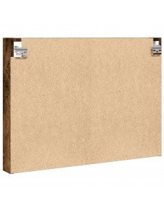 Armadietto Vetrina Rovere Fumo 80x8,5x58 cm Legno Multistrato