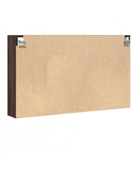 Armadietto Vetrina Rovere Marrone 100x15x58cm Legno Multistrato