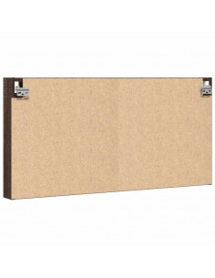 Armadietto Vetrina Rovere Marrone 100x8,5x50 Legno Multistrato