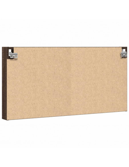 Armadietto Vetrina Rovere Marrone 100x8,5x50 Legno Multistrato