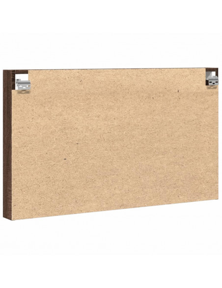 Armadietto Vetrina Rovere Marrone 100x8,5x58 Legno Multistrato