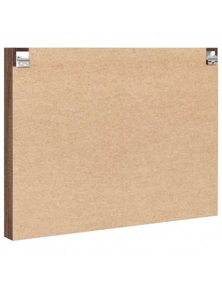 Armadietto Vetrina Rovere Marrone 100x8,5x75 Legno Multistrato